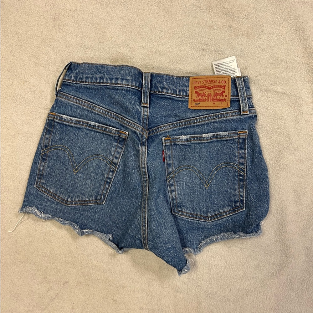 Navy blue Levi’s jean shorts (size 25)